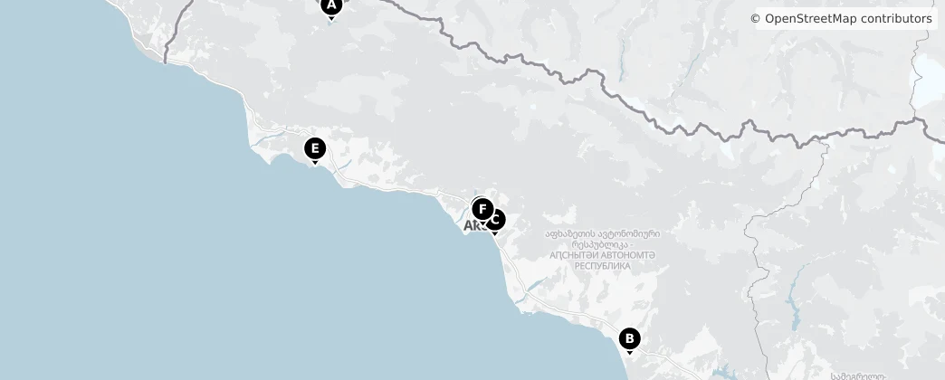 Map of Abkhazie