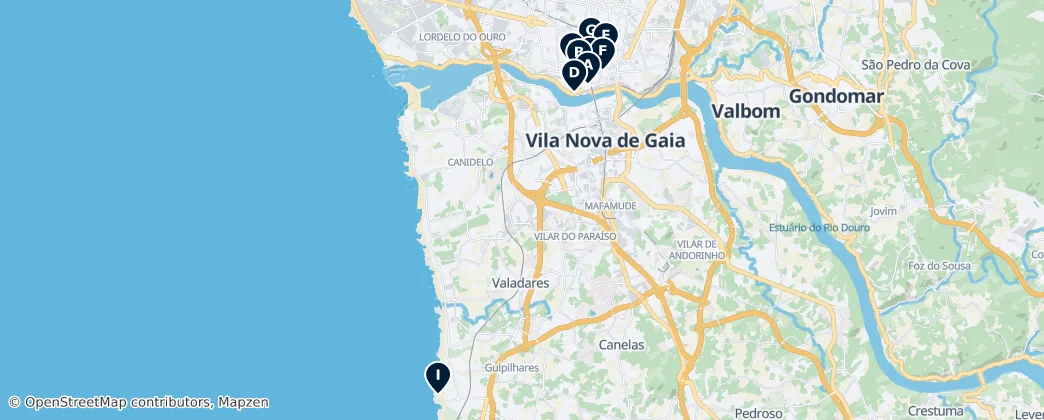 Map of Aire métropolitaine de Porto