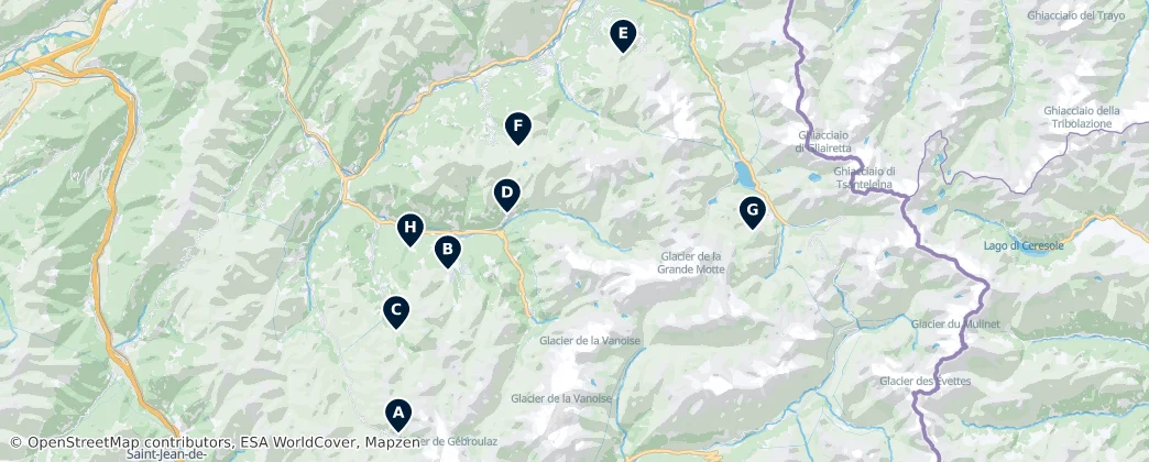 Map of Arrondissement d'Albertville