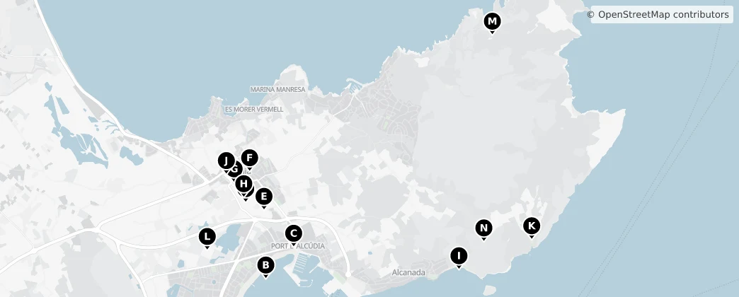 Map of Alcúdia