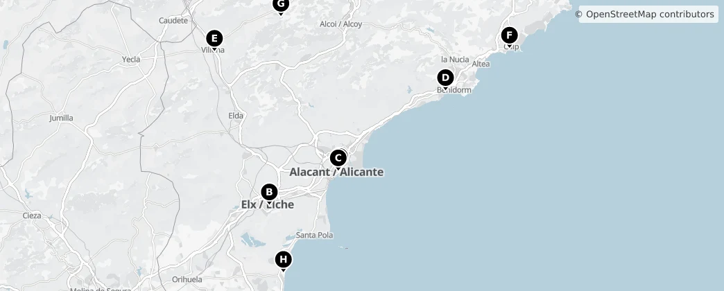 Map of Alicante