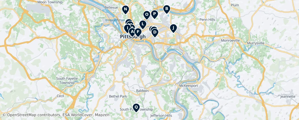 Map of Comté d'Allegheny