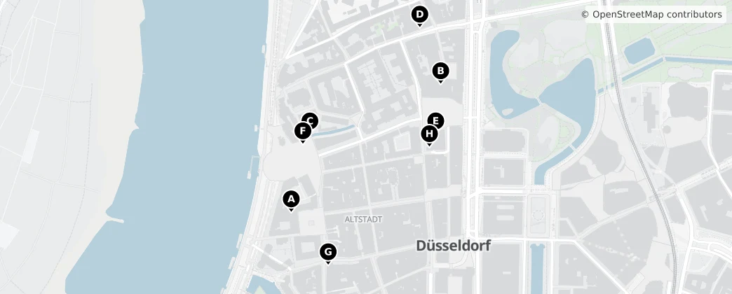 Map of Vieille ville de Düsseldorf