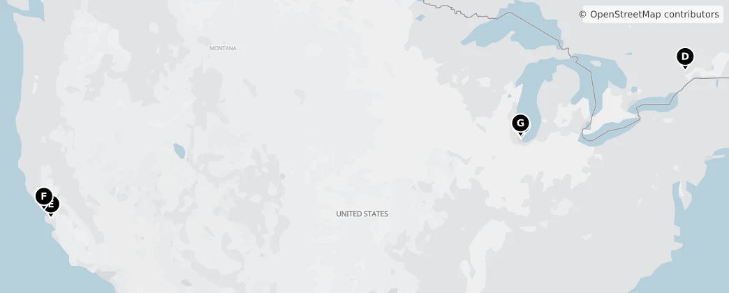Map of Amérique du Nord