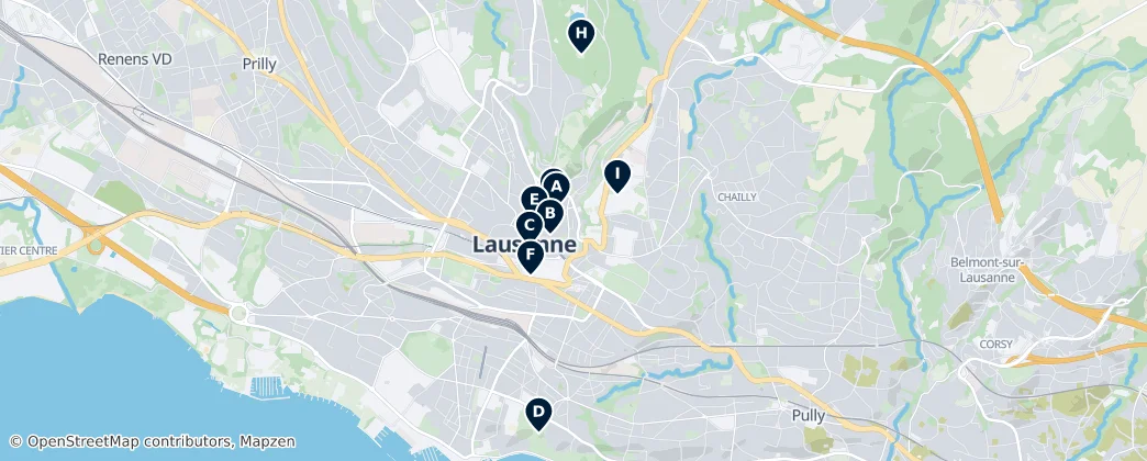 Map of Ancien district de Lausanne