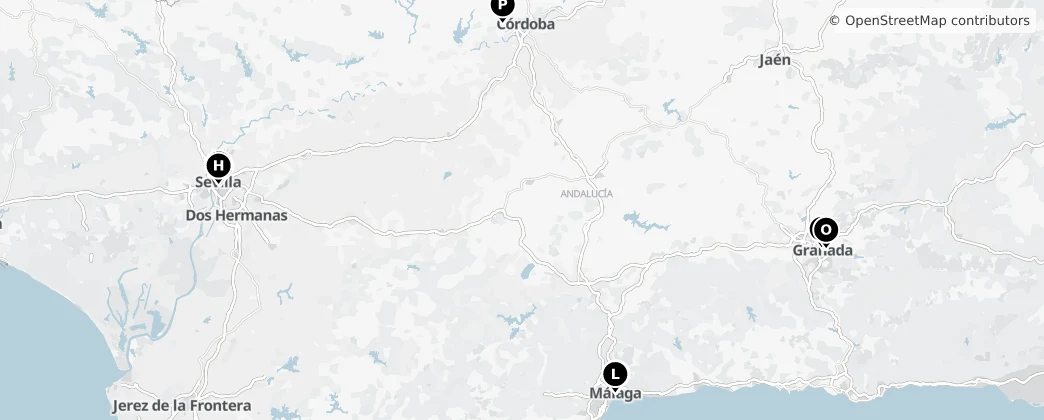 Map of Andalousie