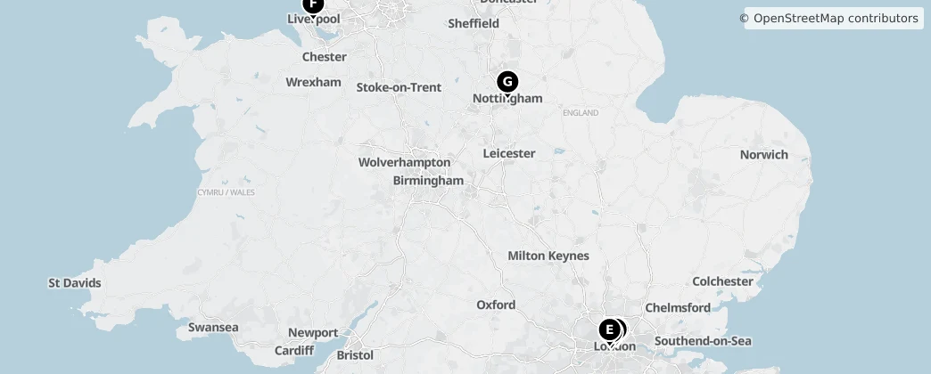 Map of England