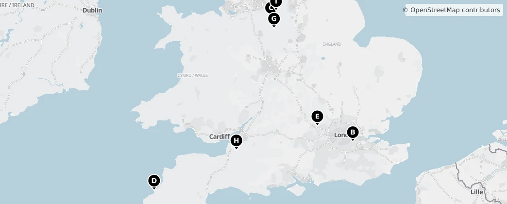 Map of England