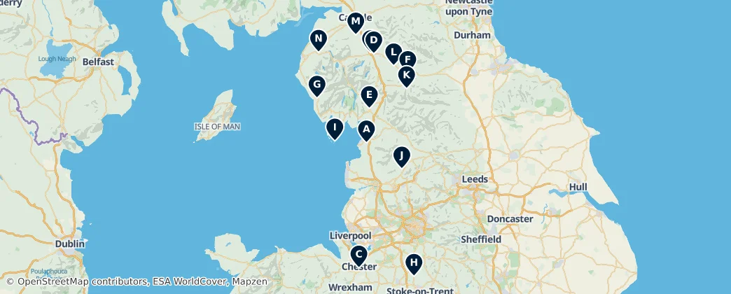 Map of Angleterre du Nord-Ouest