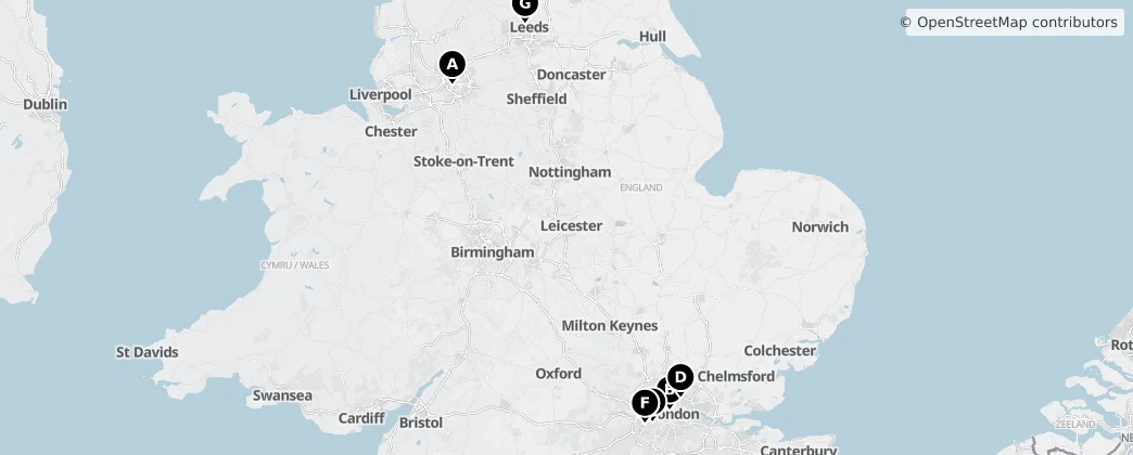 Map of England