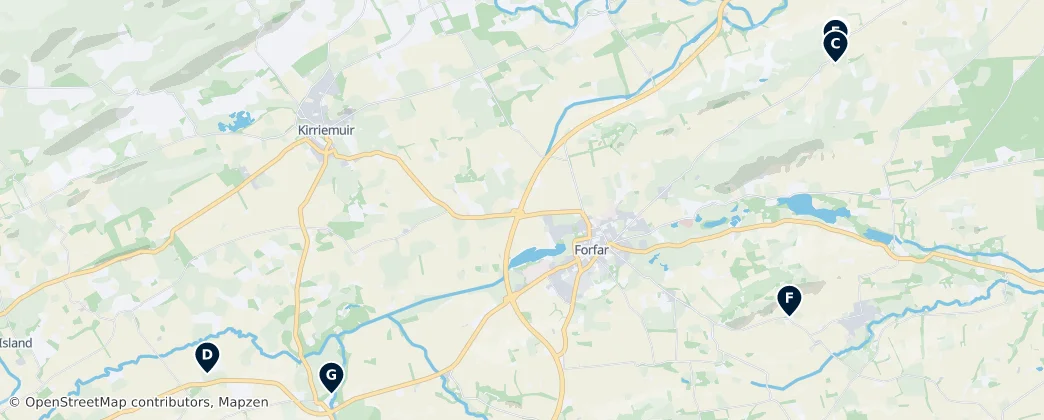 Map of Angus