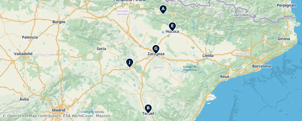 Map of Aragon