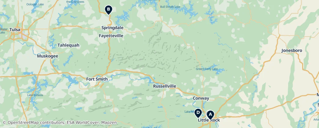 Map of Arkansas