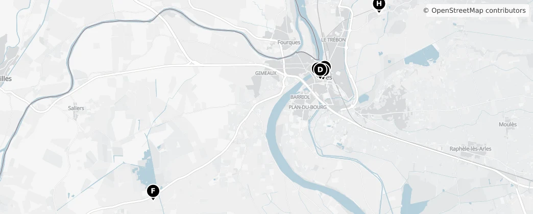 Map of Arles