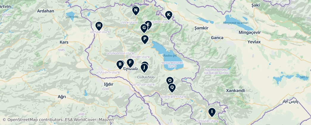 Map of Arménie