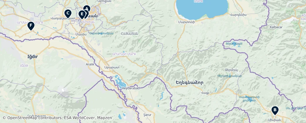 Map of Arménie