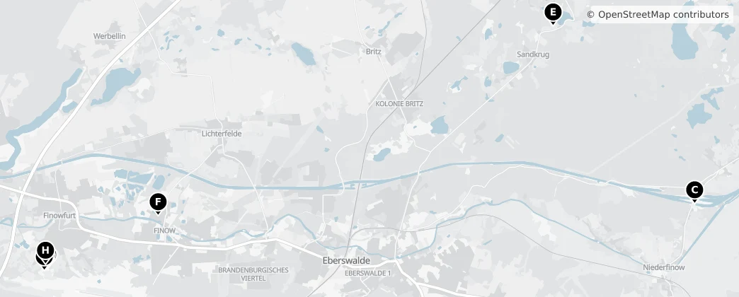 Map of Arrondissement de Barnim