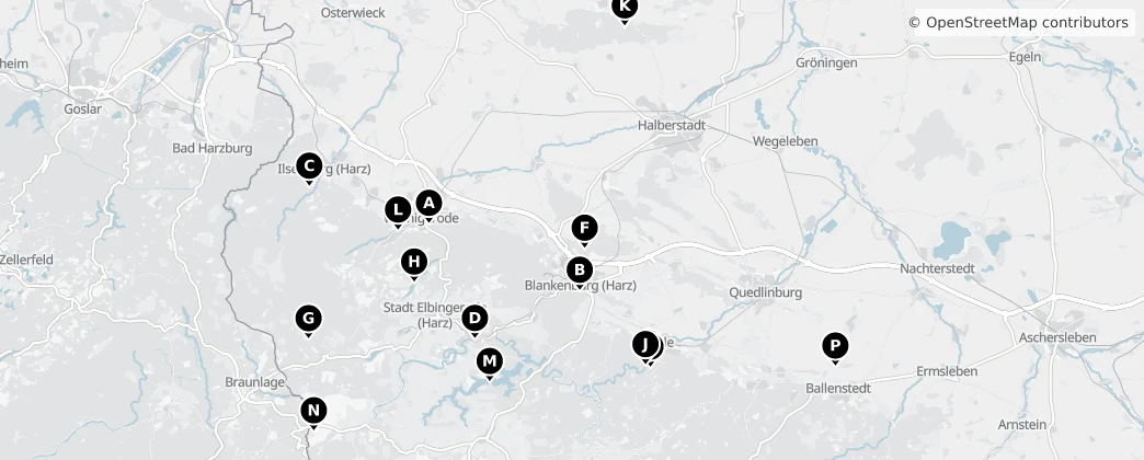 Map of Arrondissement de Harz