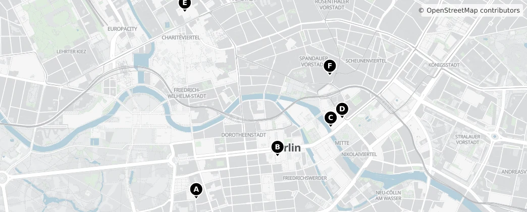 Map of Arrondissement de Mitte