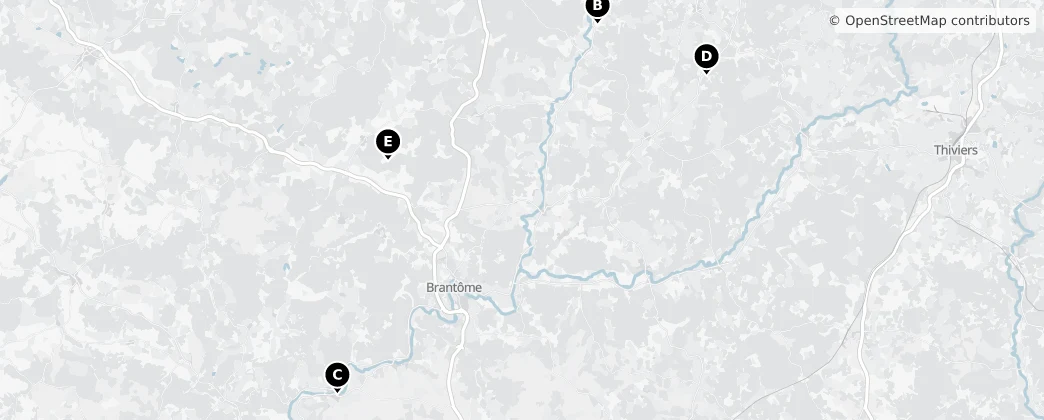 Map of Arrondissement de Nontron