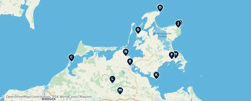 Map of Arrondissement de Poméranie-Occidentale-Rügen