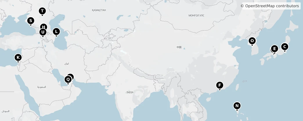 Map of Asie