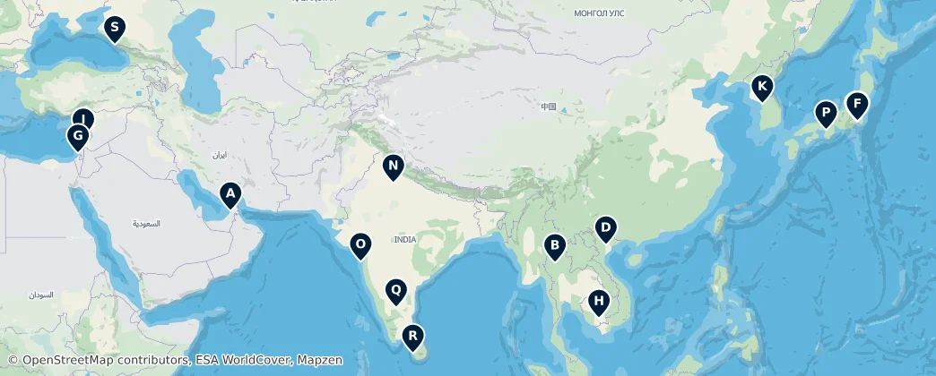 Map of Asie