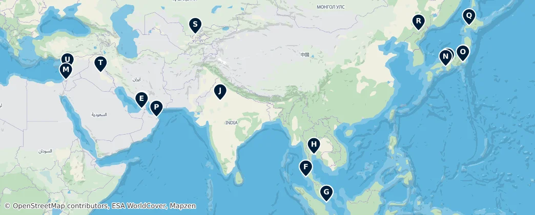 Map of Asie