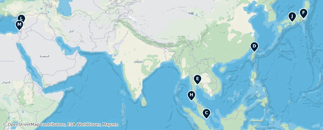 Map of Asie