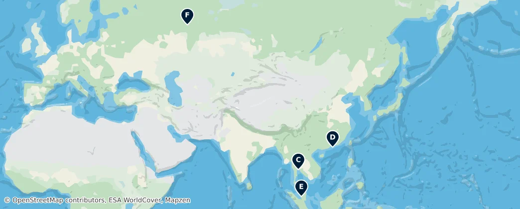 Map of Asie