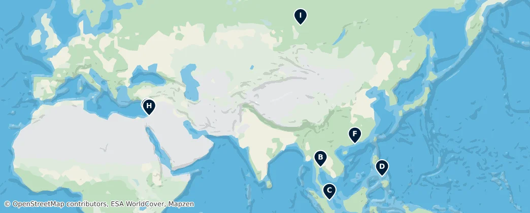 Map of Asie