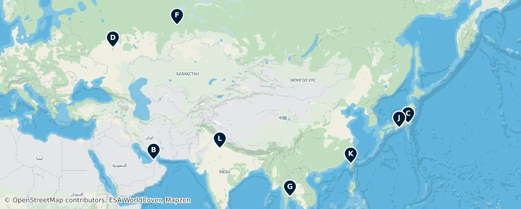 Map of Asie