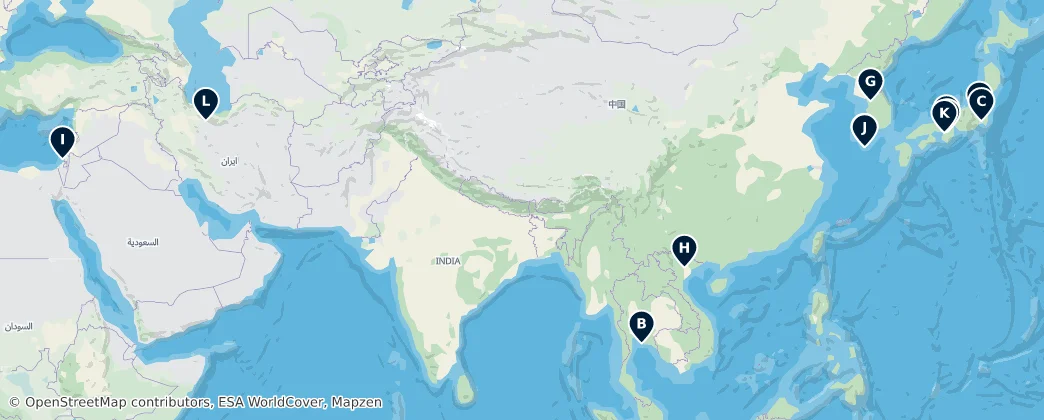 Map of Asie