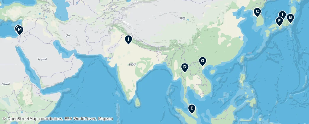 Map of Asie
