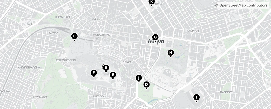 Map of Athènes