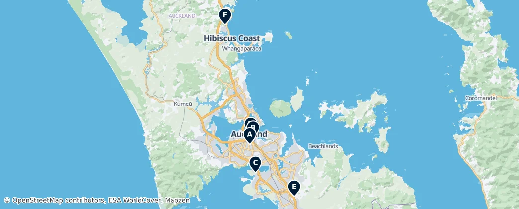 Map of Auckland
