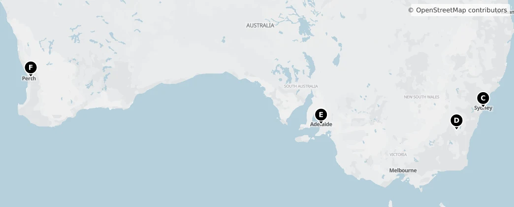 Map of Australie