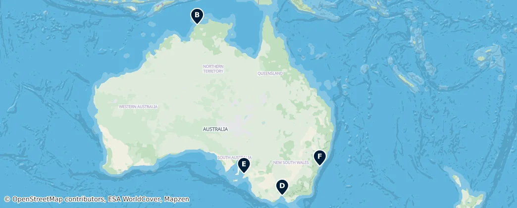 Map of Australie