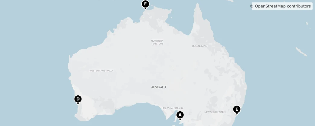 Map of Australie