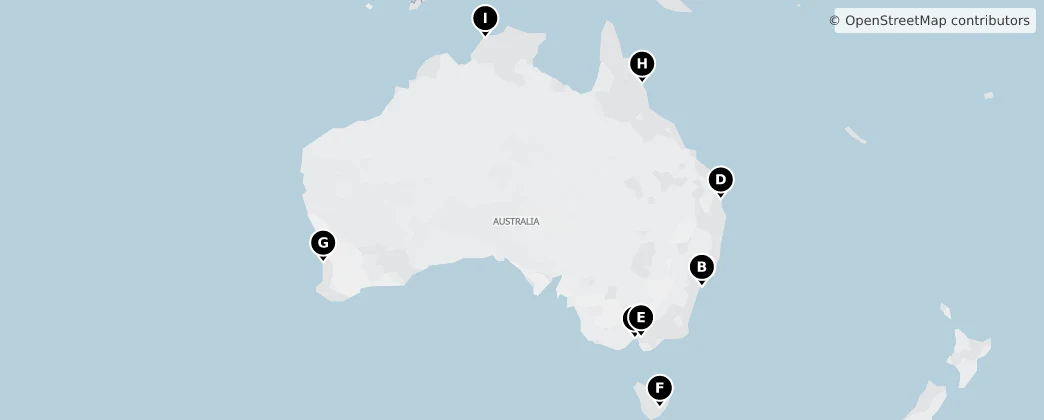 Map of Australie