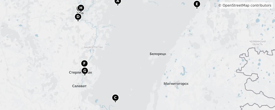 Map of Bachkirie