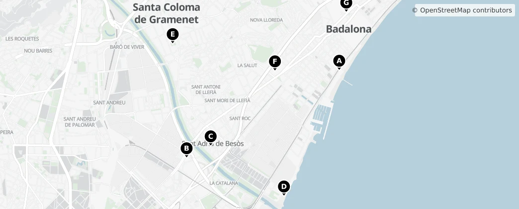 Map of Badalone