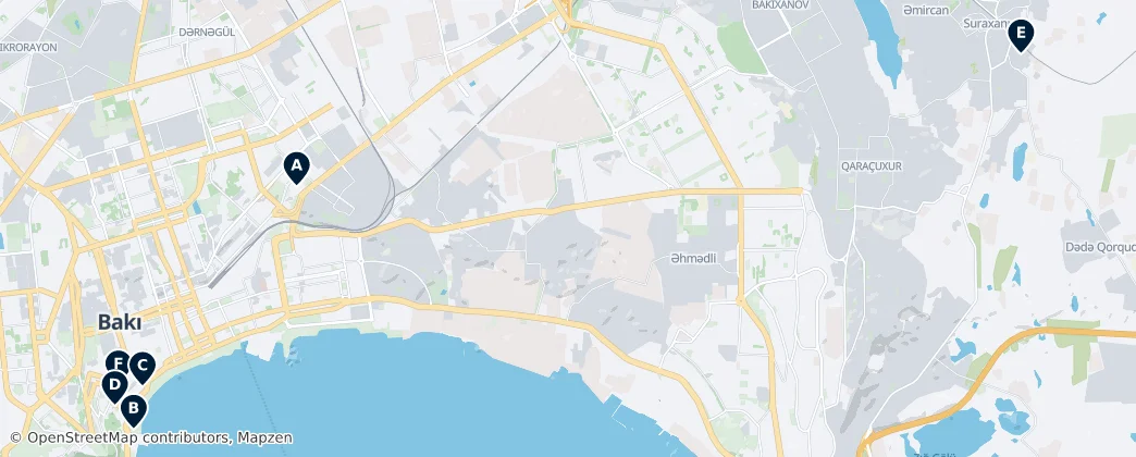 Map of Bakou
