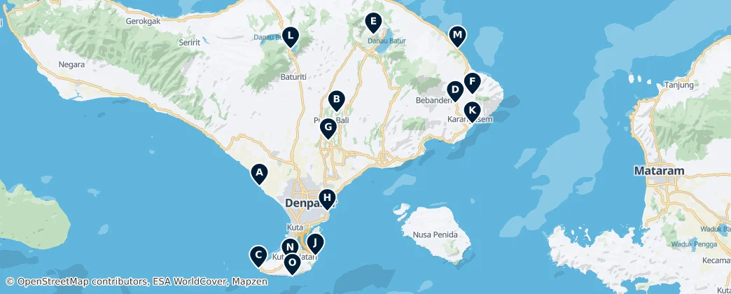 Map of Bali