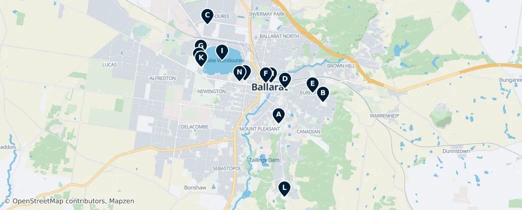Map of Ballarat