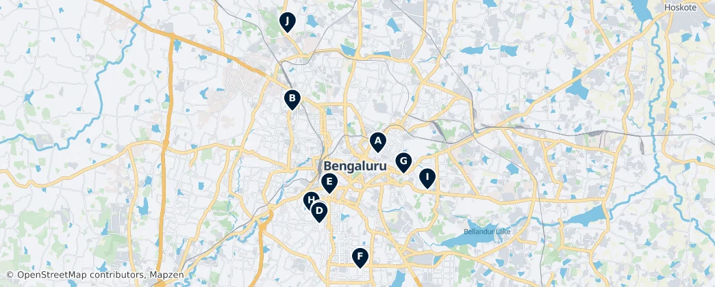 Map of Bangalore