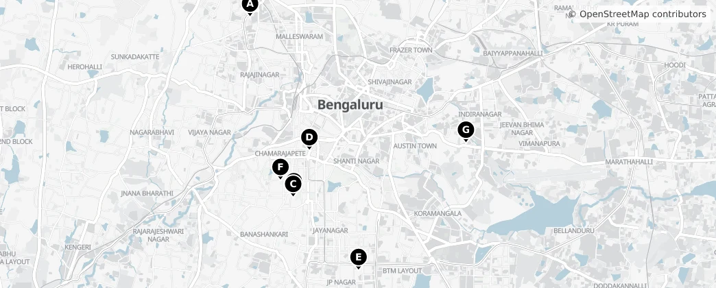 Map of Bangalore