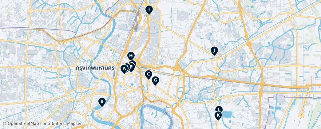 Map of Bangkok