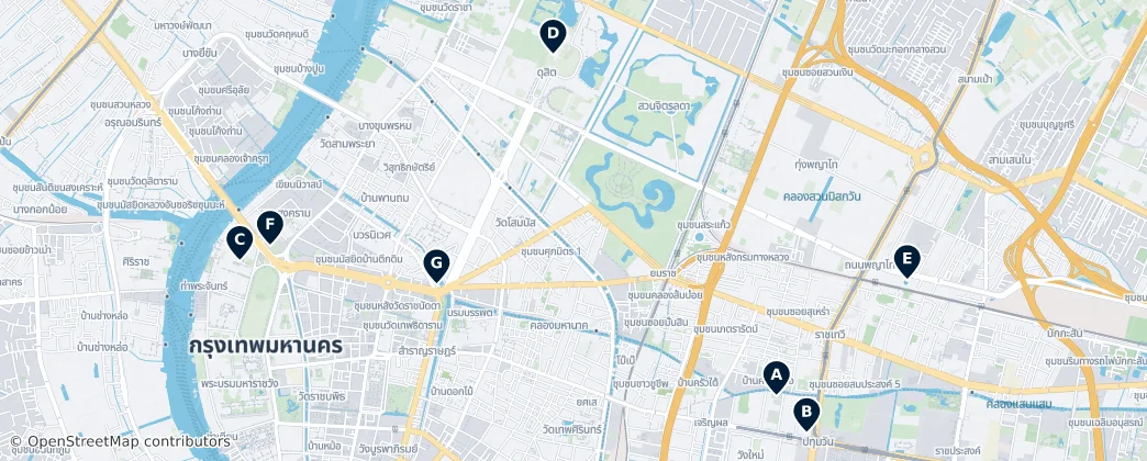 Map of Bangkok