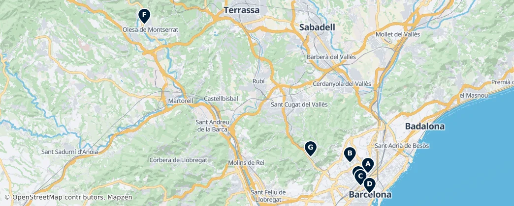 Map of Barcelone